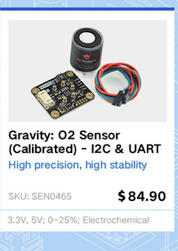 Gravity: O2 Sensor (Calibrated) - I2C & UART